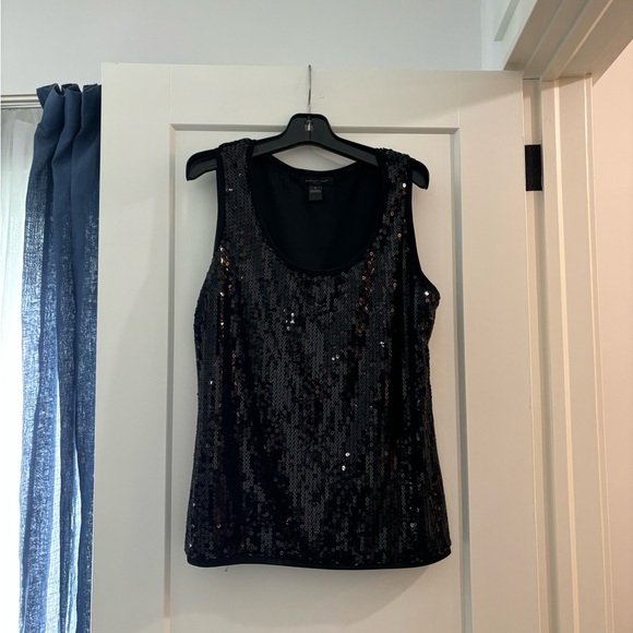 Black tank with sequins size 1X - Picture 2 of 8